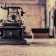 Old telephone vintage retro