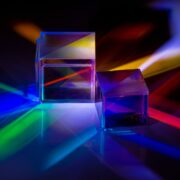 the light spectrum reflected from a crystal cube
