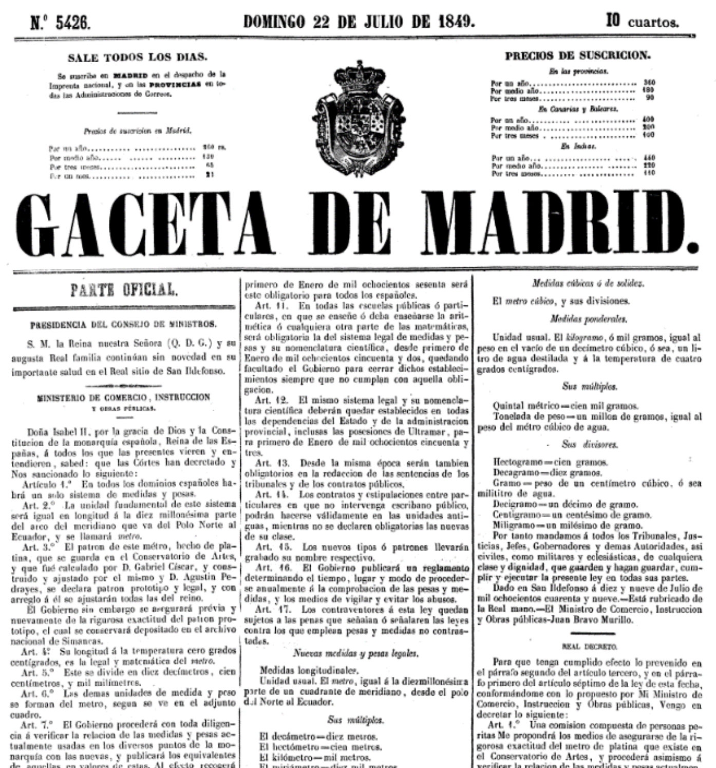 La Comisión Permanente de Pesas y Medidas. Una historia de tesón y